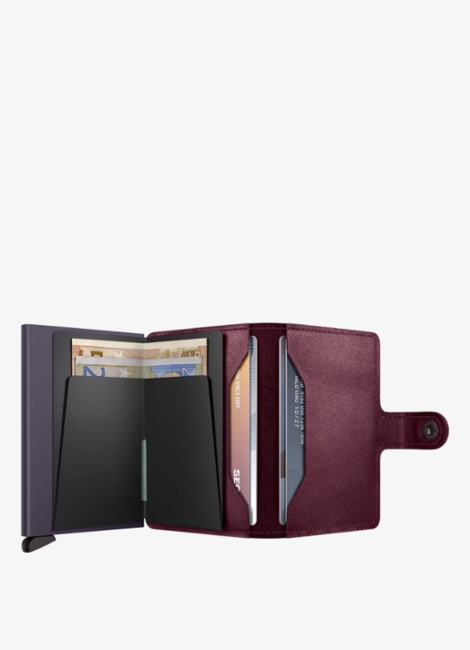 Secrid Miniwallet pasjeshouder van leer - detail 4 cranberryrood