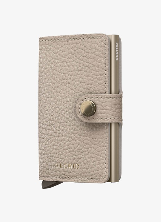 Secrid Miniwallet pasjeshouder van leer - voorkant 2 taupe