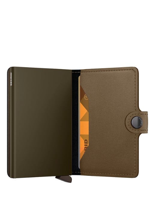 Secrid Miniwallet pasjeshouder van leer - detail 3 brons