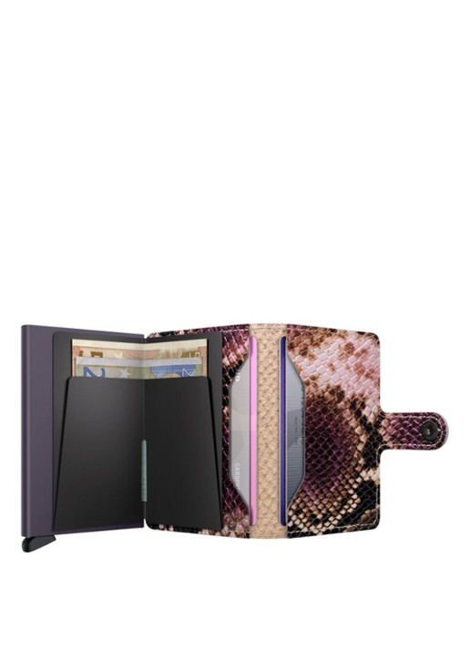 Secrid Miniwallet Serpent portemonnee van leer - achterkant 5 paars
