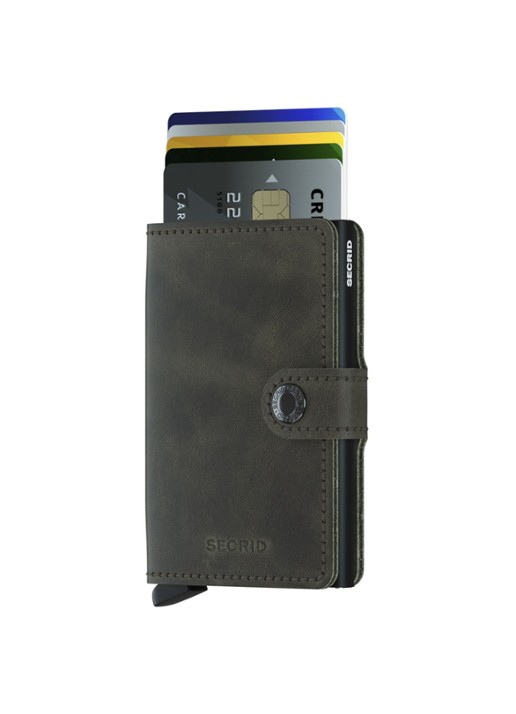Secrid Miniwallet Vintage pasjeshouder van leer - voorkant 2 bronsgroen
