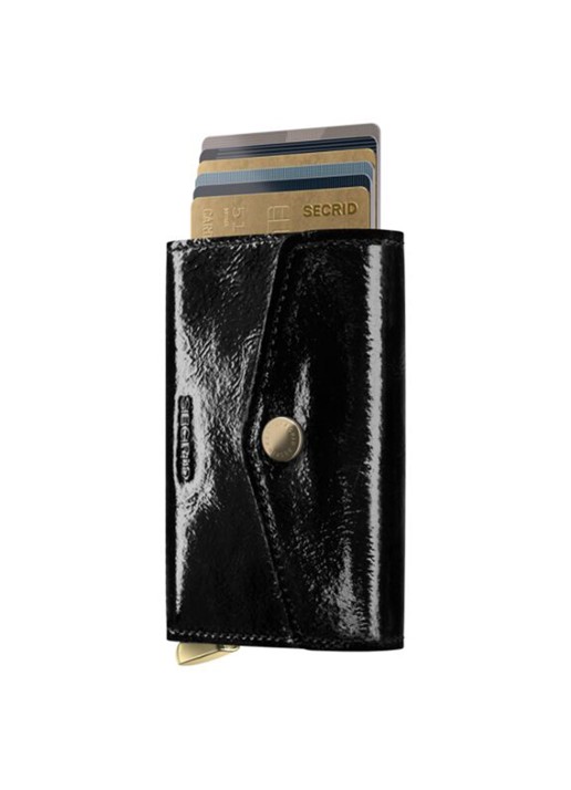 Secrid Premium Envelope Wallet+ Naplak portemonnee van leer - voorkant 4 zwart
