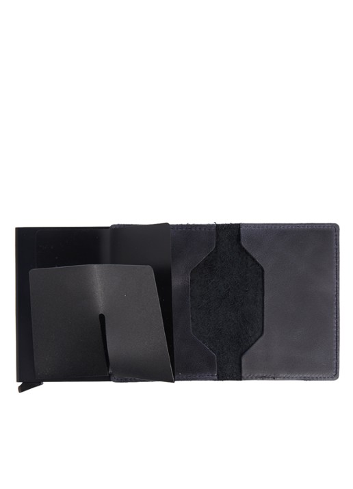 Secrid Slimwallet pasjeshouder van leer - detail 3 antraciet