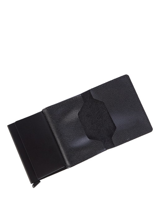 Secrid Slimwallet pasjeshouder van leer - detail 5 zwart