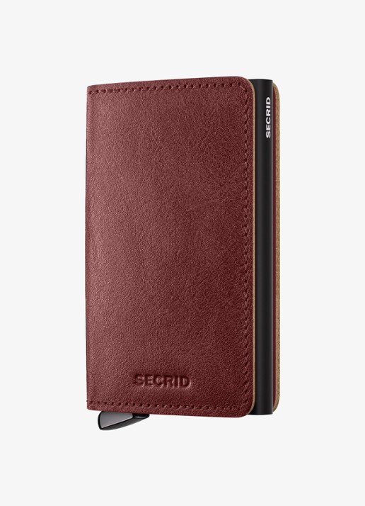 Secrid Slimwallet+ pasjeshouder van leer - voorkant 2 bruin
