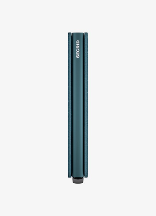 Secrid Slimwallet+ pasjeshouder van leer - detail 5 petrolgroen