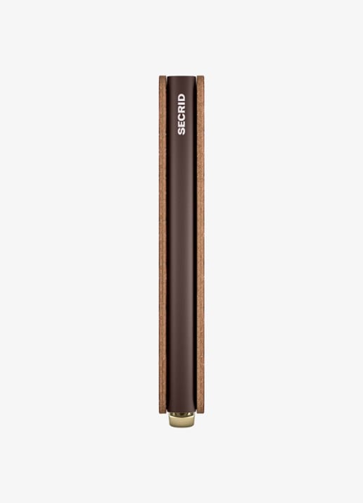 Secrid Slimwallet+ pasjeshouder van leer - achterkant 3 cognac