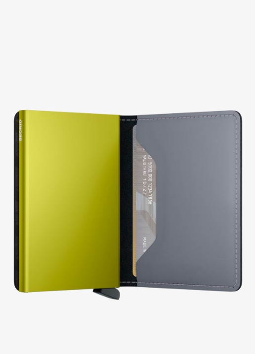 Secrid Slimwallet pasjeshouder van leer - detail 3 lichtgrijs