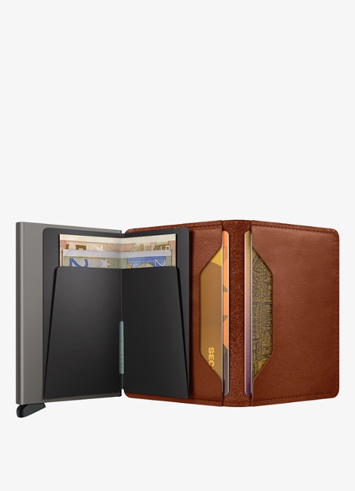 Secrid Slimwallet pasjeshouder van leer - detail 4 kastanjebruin