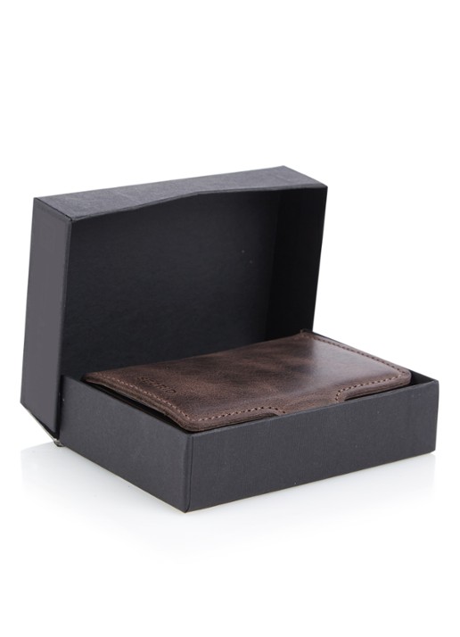 Secrid Twinwallet pasjeshouder van leer  - detail 2 donkerbruin