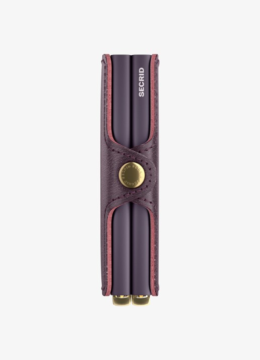 Secrid Twinwallet+ pasjeshouder van leer - achterkant 6 aubergine