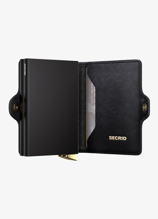 Secrid Twinwallet+ pasjeshouder van leer - detail 3 zwart