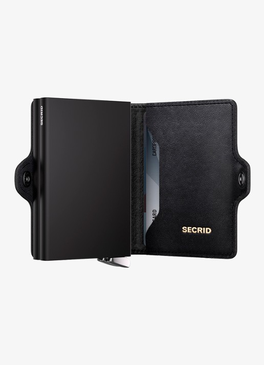 Secrid Twinwallet+ pasjeshouder van leer - detail 4 zwart