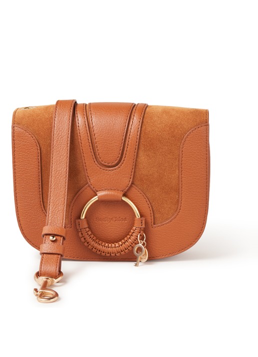 See By Chloé Hana Medium crossbodytas van leer - voorkant 3 cognac