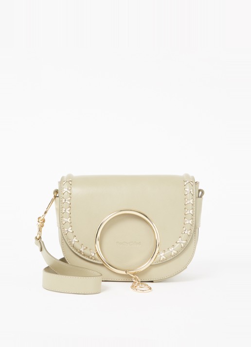 See By Chloé Mara crossbodytas van leer - voorkant 2 groen