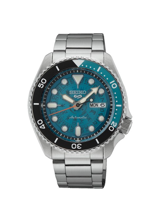 Seiko 5 Sports Automatic horloge SRPJ45K1 - voorkant zilver
