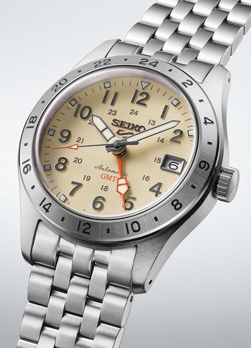 Seiko 5 Sports Field horloge HDB002K1 - detail zilver