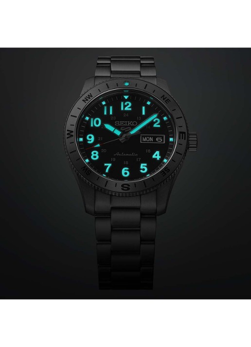 Seiko 5 Sports Field horloge HDB006K1 - detail 3 zilver
