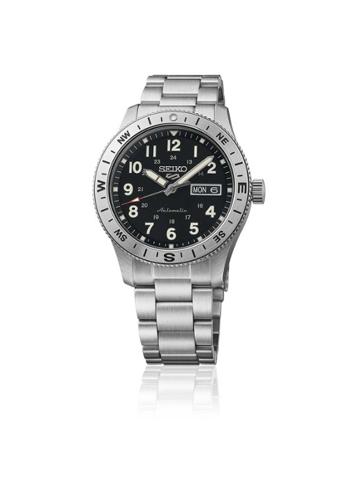 Seiko 5 Sports Field horloge HDB006K1 - detail 4 zilver