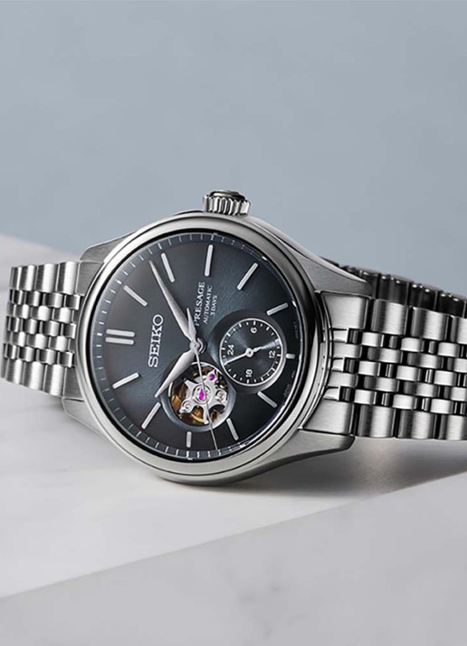 Seiko Presage Classic horloge SPB527J1 - detail 4 zilver