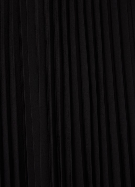 Selected Alexis midirok van crêpe met plissé - detail 5 zwart