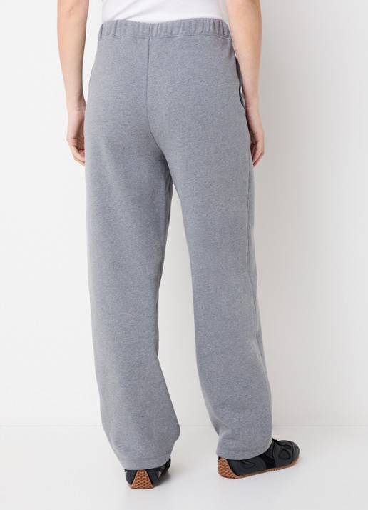 Selected Ari Gia high waist loose fit joggingbroek met elastische band en steekzakken - achterkant 4 grijsmele