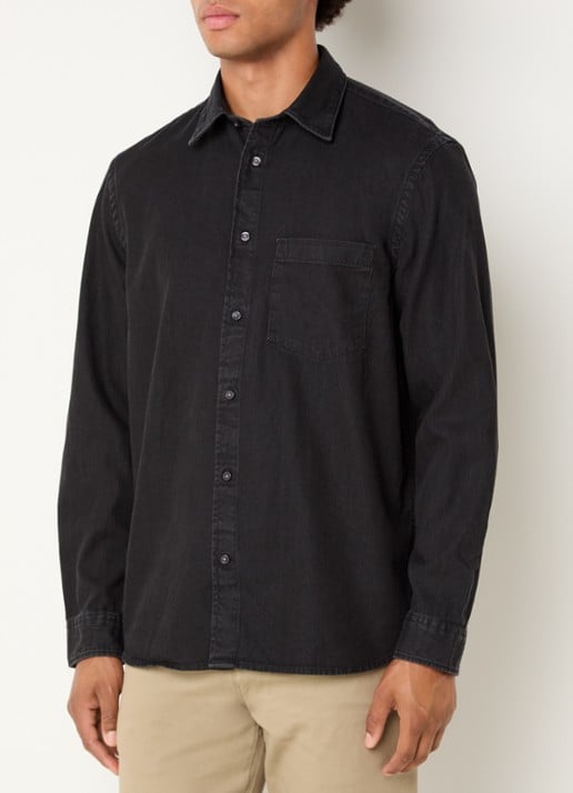 Selected Carlo regular fit overhemd met borstzak