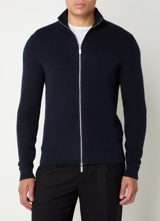 Selected Dane grofgebreid vest van  katoen