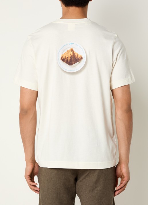 Selected Elias T-shirt met front- en backprint