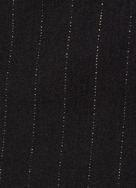 Selected Feli top met krijtstreep en glansdraad - detail 5 zwart