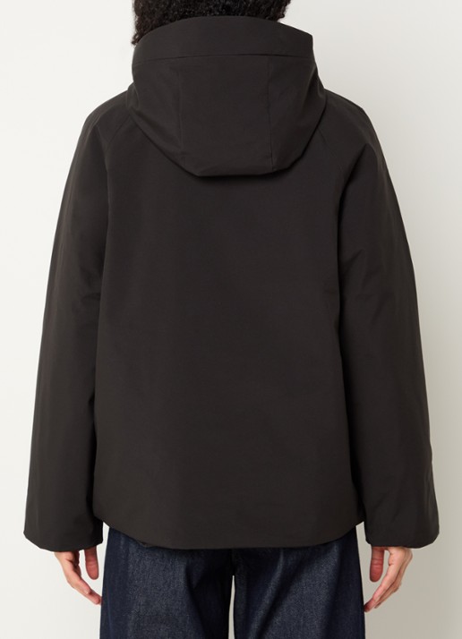 Selected Francine waterafstotende parka met klepzakken - achterkant zwart