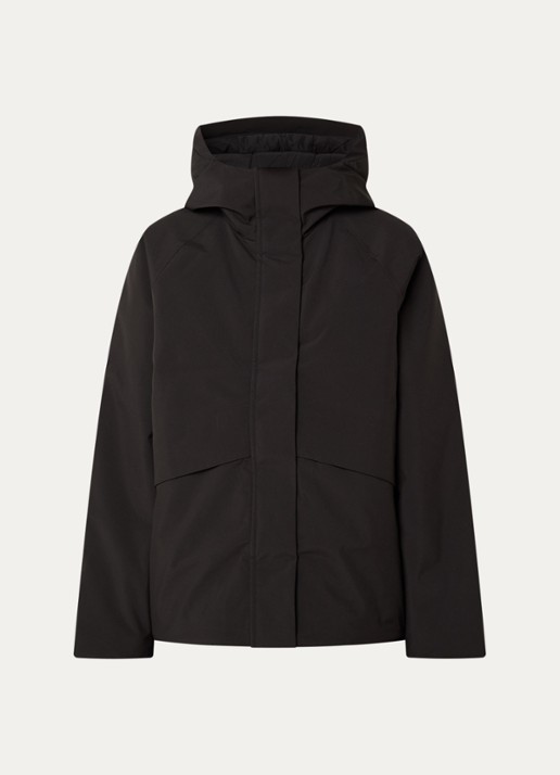 Selected Francine waterafstotende parka met klepzakken - voorkant 2 zwart