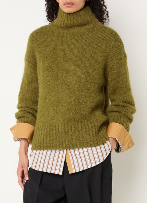 Selected Gabriella grofgebreide trui met col
