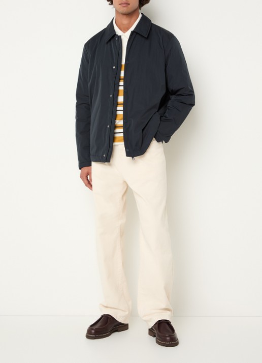 Selected Gewatteerd jack met steekzakken - voorkant 4 donkerblauw