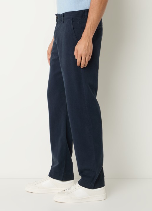 Selected Harry straight fit chino met steekzakken - detail 5 donkerblauw