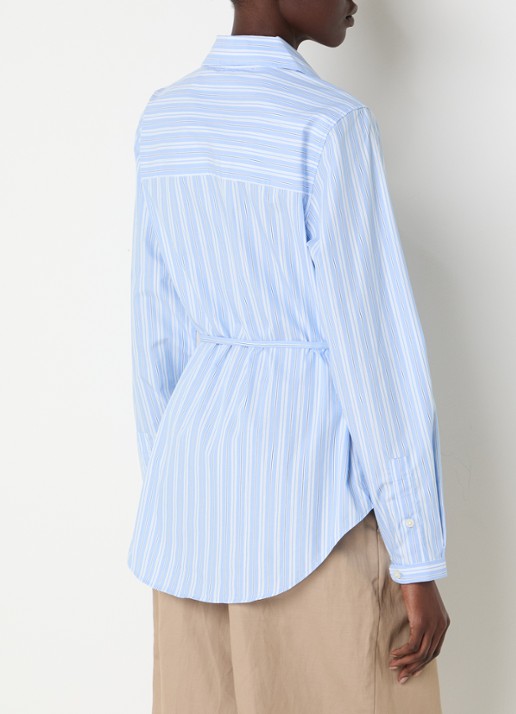 Selected Helga blouse met streepprint - achterkant 4 blauw