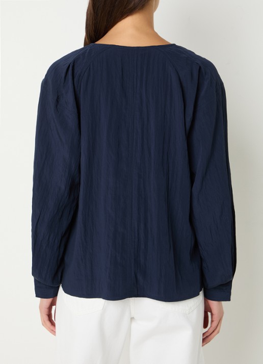 Selected Iona tuniek met V-hals - achterkant donkerblauw