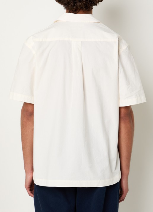 Selected Jax regular fit overhemd met opengewerkt dessin - achterkant creme