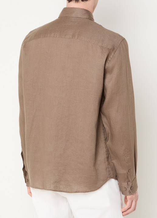 Selected Kylian regular fit overhemd - achterkant 4 lichtbruin
