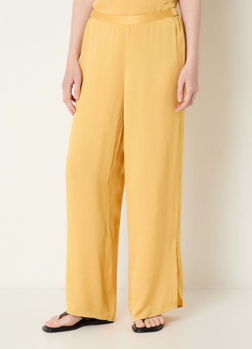 Selected Laura high waist wide fit pantalon met split