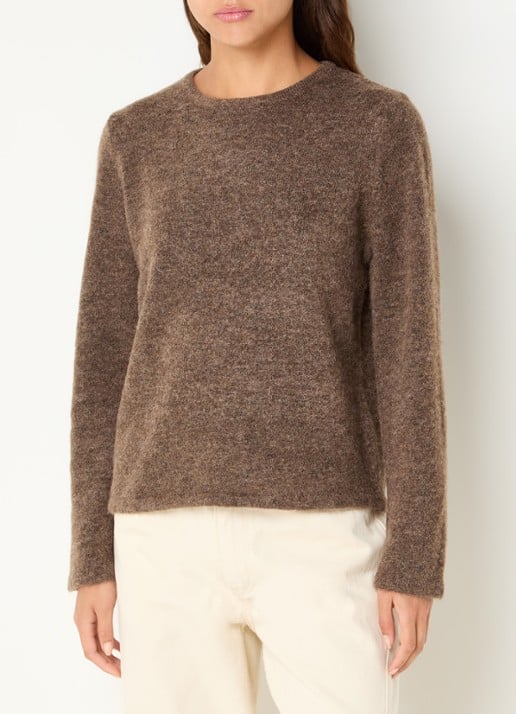 Selected Lulu fijngebreide pullover in wolblend met ronde hals