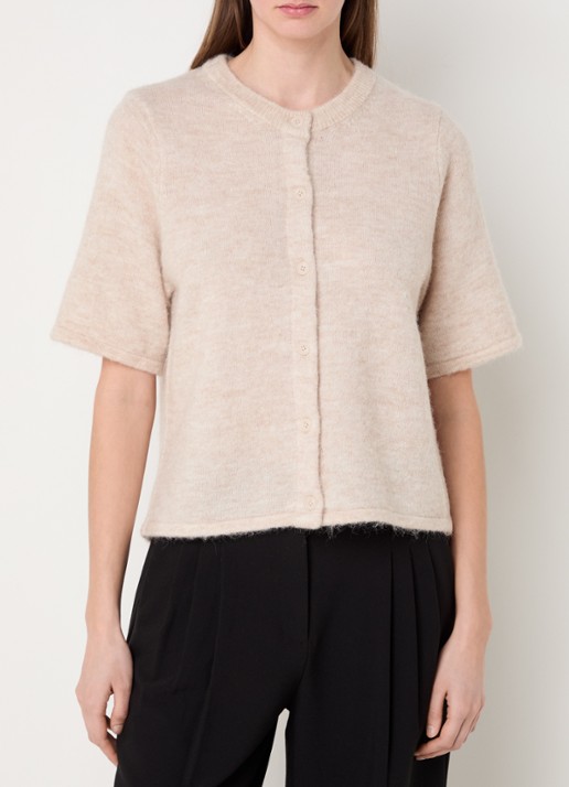 Selected Lulu grofgebreid vest in alpaca wolblend