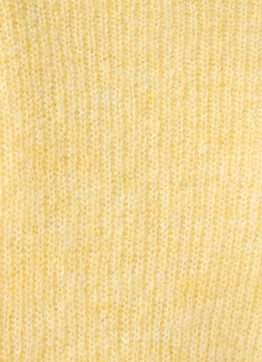 Selected Lulu grofgebreid vest in alpaca wolblend - detail 2 geel