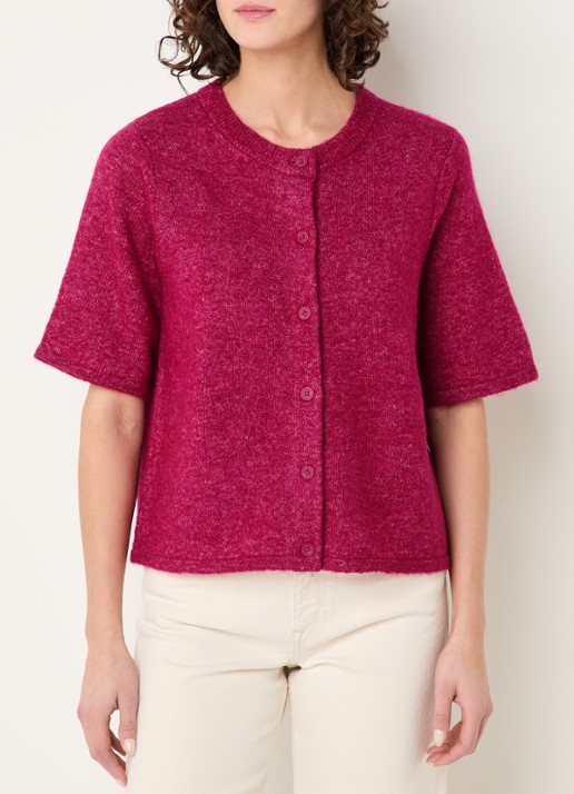Selected Lulu grofgebreid vest in alpaca wolblend