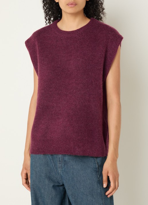 Selected Lulu grofgebreide spencer in alpaca wolblend