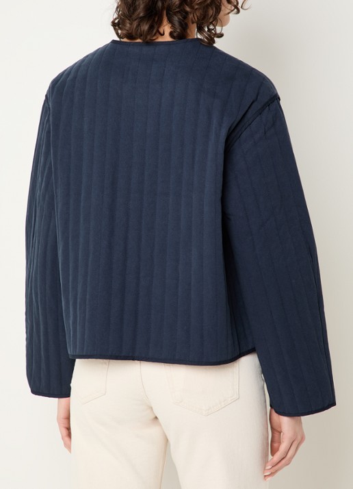Selected Malina quilted jack met opgestikte zakken - achterkant 4 indigo