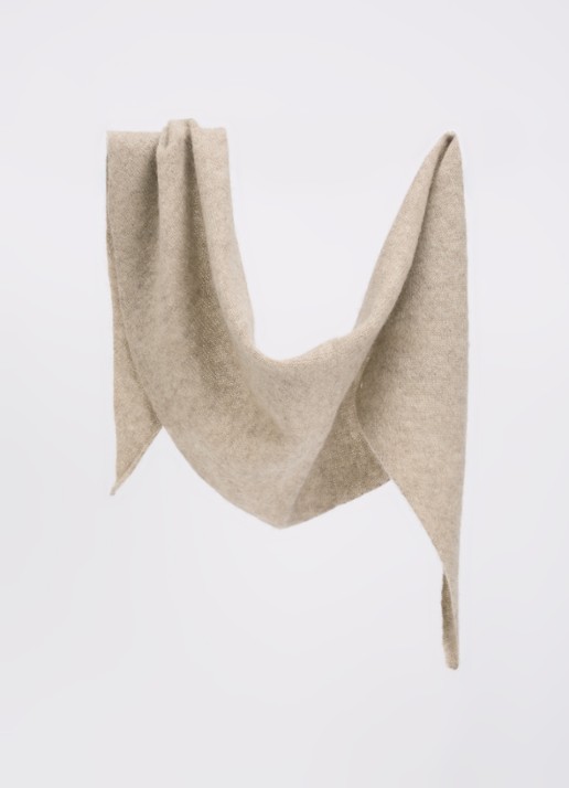 Selected Maria sjaal van kasjmier 115 x 25 cm - detail 2 beige