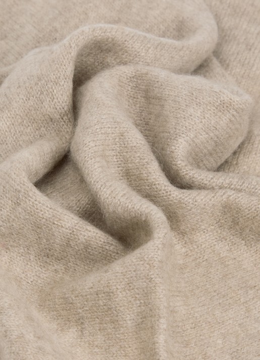 Selected Maria sjaal van kasjmier 115 x 25 cm - detail 3 beige
