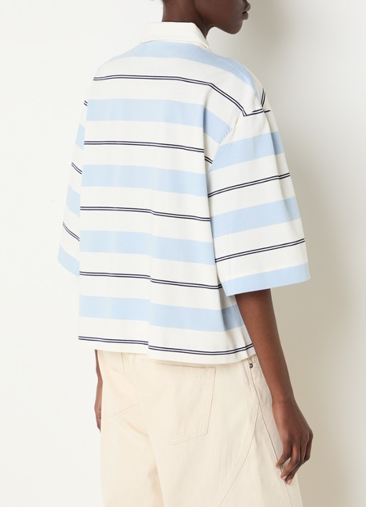 Selected Mellie top met polokraag - achterkant 4 beige