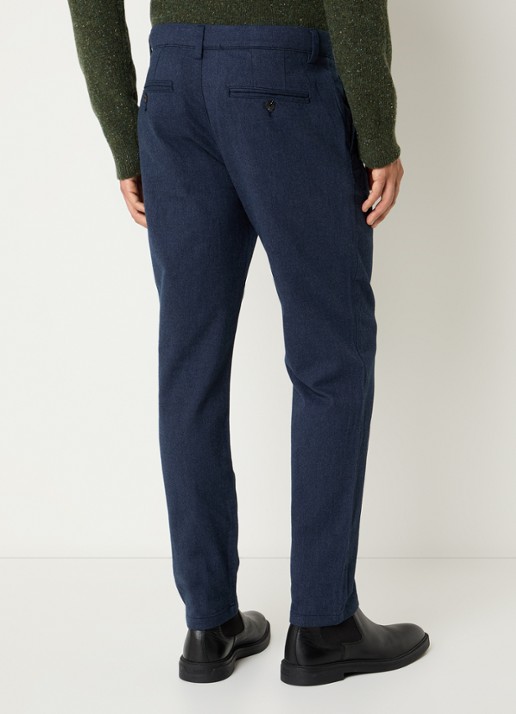 Selected Miles slim fit chino met steekzakken - achterkant 3 beige